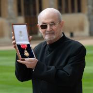 Image Licensed to i-Images / Polaris) Picture Agency. 23/05/2023. Windsor, United Kingdom: Sir Salman Rushdie after being made a Companion of Honour at an Investiture at Windsor Castle, United Kingdom: ( i-Images / Polaris) 