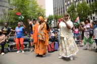June 19, 2023 - New York, New York, USA: Music--performed by the African Music Mercenaries from Burkina Faso--dance, poetry, remarks, history, African drummers, jewelry making and a high energy of spirit paying tribute to African ancestors who got the word that they were declared free from the slave system in 1865, Juneteenth, a national holiday since 2021, was celebrated at the African Burial Ground National Monument in lower Manhattan. (Sam Simmonds/Polaris