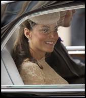 June 5, 2012 - London, England, United KingdomThe Duchess of Cambridge arrives at St Pauls Cathedral for the National Service of Thanksgiving celebrating the Queens Diamond Jubilee Tuesday June 5, 2012. (Andrew Parsons/i-Images/Polaris