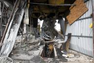 DNIPRO, UKRAINE - APRIL 19, 2024 -A service station destroyed by a Russian missile strike, Dnipro, eastern Ukraine. (Mykola Miakshykov\/Ukrinform \/ Polaris