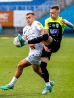 KYIV, UKRAINE - APRIL 21, 2024 - Players of FC Dynamo Kyiv (white kit) and FC Polissya Zhytomyr (black and green kit) are seen in action during the Ukrainian Premier League Matchday 25 game at the Valeriy Lobanovskyi Dynamo Stadium, Kyiv, where the hosts secured a 3-0 win. (Ukrinform\/POLARIS