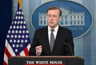 4\/24\/2024 - Washington, District of Columbia, United States of America: United States National Security Advisor Jake Sullivan participates in the daily briefing in the James S Brady Press Briefing Room of the White House in Washington, DC on Wednesday, April 24, 2024. (Ron Sachs \/ CNP \/ Polaris