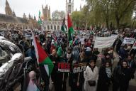 Image Licensed to i-Images \/ Polaris) Picture Agency. 27\/04\/2024. London, United Kingdom: Pro Palestinian March. March in support of Palestine from Parliament Square to Hyde Park. (Martyn Wheatley \/ i-Images \/ Polaris