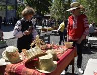 VINNYTSIA, UKRAINE - MAY 1, 2024 - Staw hats and other creations are sold during the pre-Easter event Zapletemo Shuma at the Shchedryk creative space, Vinnytsia, west-central Ukraine. (Ukrinform\/POLARIS
