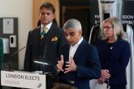 Image Licensed to i-Images \/ Polaris) Picture Agency. 04\/05\/2024. London, United Kingdom: Declaration Of London Mayoral Results At City Hall. Sadiq Khan delivers his acceptance speech following confirmation of his third term as London Mayor, City Hall, London, (Martyn Wheatley \/ i-Images \/ Polaris