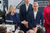 Image Licensed to i-Images \/ Polaris) Picture Agency. 04\/05\/2024. London, United Kingdom: Declaration Of London Mayoral Results At City Hall. Sadiq Khan fails to see Susan Hall trying to shake his hand following declaration of his victory in London Mayoral election, City Hall, London. (Martyn Wheatley \/ i-Images \/ Polaris