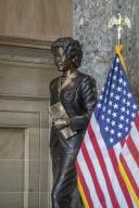 5\/8\/2024 - Washington, District of Columbia, United States of America: The newly unveiled statue of Daisy Bates of Arkansas, is on display in Statuary Hall at the U.S. Capitol in Washington, DC, Wednesday, May 8, 2024. (Rod Lamkey \/ CNP \/ Polaris