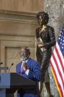 5\/8\/2024 - Washington, District of Columbia, United States of America: Charles King, President of the Daisy Bates House Museum Foundation Board, offers remarks as Congressional Leaders host a Statue Dedication ceremony honoring Daisy Bates of Arkansas, in Statuary Hall at the U.S. Capitol in Washington, DC, Wednesday, May 8, 2024. (Rod Lamkey \/ CNP \/ Polaris