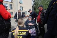 KHARKIV, UKRAINE - MAY 13, 2024 - A psychologist of the State Emergency Service faces people at a centre for people evacuated from Kharkiv region, Kharkiv, northeastern Ukraine. (Ukrinform/POLARIS