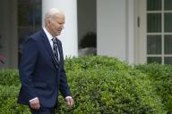 5/14/2024 - Washington, District of Columbia, United States of America: United States President Joe Biden arrives to make remarks on American Investments and Jobs at the White House in Washington, DC, May 14, 2024. (Chris Kleponis / CNP / Polaris