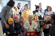 TARASIVKA, UKRAINE - MAY 15, 2024 - The inauguration of the third phase of construction of Hansen Village for internally displaced persons is underway in Tarasivka, Kyiv region, northern Ukraine. (Ukrinform/POLARIS