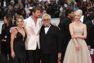 May 15, 2024 - Cannes, France: (L-R) Elsa Pataky, Chris Hemsworth, George Miller and Anya Taylor-Joy attend the 
