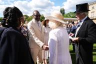Image Licensed to i-Images / Polaris) Picture Agency. 15/05/2024. London, United Kingdom: Queen Camilla with Sir Lenny Henry at a Buckingham Palace Garden Party in London. ( i-Images / Polaris) 