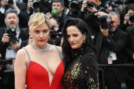 77th International Cannes Film Festival / Festival de Cannes 2024. Day two. Actresses Greta Gerwig (left) and Eva Green before the premiere of the film "Furiosa: The Mad Max Chronicles." 15.05.2024 France, Cannes (Anatoliy Zhdanov/Kommersant/POLARIS