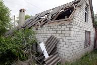 DNIPRO, UKRAINE - MAY 15, 2024 - A house is damaged by the falling debris of a Russian rocket, Dnipro, central Ukraine. (Mykola Miakshykov/Ukrinform / Polaris