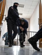 A court hearing to extend the term of arrest for eight accused of organizing the terrorist attack on March 22, 2024 in the Crocus City Hall concert hall, in the Basmanny District Court. Accused Rachabalizod Saidakrami Murodali (right) before the start of the hearing. 16.05.2024 Russia, Moscow (Igor