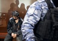 A court hearing to extend the term of arrest for eight accused of organizing the terrorist attack on March 22, 2024 in the Crocus City Hall concert hall, in the Basmanny District Court. Accused Muhammadsobir Fayzov during the hearing. 16.05.2024 Russia, Moscow (Igor