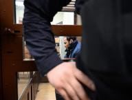 A court hearing to extend the term of arrest for eight accused of organizing the terrorist attack on March 22, 2024 in the Crocus City Hall concert hall, in the Basmanny District Court. Accused Rachabalizod Saidakrami Murodali during the hearing. 16.05.2024 Russia, Moscow (Igor