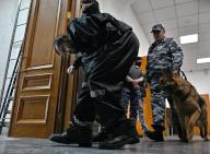 A court hearing to extend the term of arrest for eight accused of organizing the terrorist attack on March 22, 2024 in the Crocus City Hall concert hall, in the Basmanny District Court. Accused Dalerjon Mirzoev before the start of the hearing. 16.05.2024 Russia, Moscow (Igor