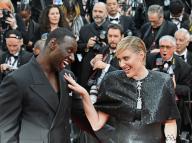 77th International Cannes Film Festival / Festival de Cannes 2024. Day three. Members of the film festival jury: chairman - director Greta Gerwig (sparva) and actor Omar Sy (left) at the premiere of the film "Megapolis". 16.05.2024 France, Cannes (Anatoliy Zhdanov/Kommersant/POLARIS
