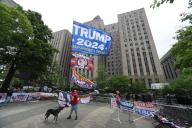 May16, 2024, New York, New York, United States: Scenes outside the NYC courthouse where former President Donald Trump is a defendant in a criminal hush money trial. (Phil McAuliffe\/Polaris