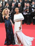 77th International Cannes Film Festival / Festival de Cannes 2024. Day four. Chopard Vice President and Chief Designer Caroline Scheufele (left) and actress Sophie Wilde (right) at the premiere of the film Kindness. 17.05.2024 France, Cannes (Anatoliy Zhdanov/Kommersant/POLARIS