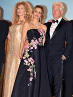 77th International Cannes Film Festival / Festival de Cannes 2024. Day four. From left to right: actress Penelope Mitchell, publicist and public figure Alejandra Silva and actor Richard Gere at the premiere of the film "Oh Canada." 17.05.2024 France, Cannes (Anatoliy Zhdanov/Kommersant/POLARIS