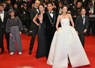 77th International Cannes Film Festival / Festival de Cannes 2024. Day four. Actress Tong Liya (second from right) at the premiere of the film "Oh Canada." 17.05.2024 France, Cannes (Anatoliy Zhdanov/Kommersant/POLARIS