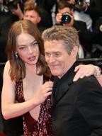 77th International Cannes Film Festival / Festival de Cannes 2024. Day four. Actors Emma Stone (left) and Willem Dafoe (right) at the premiere of the film Kindness. 17.05.2024 France, Cannes (Anatoliy Zhdanov/Kommersant/POLARIS