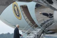 5/18/2024 - Camp Springs, Maryland, United States of America: United States President Joe Biden boards Air Force One at Joint Base Andrews, MD, headed to Atlanta, GA to participate in campaign events, May 18, 2024. (Chris Kleponis / CNP / Polaris