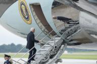 5/18/2024 - Camp Springs, Maryland, United States of America: United States President Joe Biden boards Air Force One at Joint Base Andrews, MD, headed to Atlanta, GA to participate in campaign events, May 18, 2024. (Chris Kleponis / CNP / Polaris