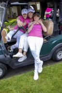 Image Licensed to i-Images \/ Polaris) Picture Agency. 17\/05\/2024. Birmingham, United Kingdom: Zara Tindall, Autumn Phillips and Dolly Maude at a celebrity golf event at The Belfry golf course, United Kingdom: (i-Images \/ Polaris