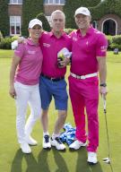 Image Licensed to i-Images \/ Polaris) Picture Agency. 17\/05\/2024. Birmingham, United Kingdom: Mike and Zara Tindall with actor James Nesbitt at a celebrity golf event at The Belfry golf course, United Kingdom: (i-Images \/ Polaris