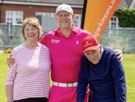 Image Licensed to i-Images \/ Polaris) Picture Agency. 17\/05\/2024. Birmingham, United Kingdom: Mike Tindall with his parents Linda and Philip at a celebrity golf event at The Belfry golf course, United Kingdom: (i-Images \/ Polaris