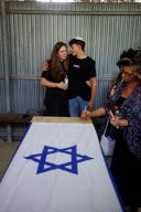 May 19, 2024 - Srigim, Israel: The funeral of Shani Louk,23, who was murdered on October 7th in the Nova festival. Her body was taken to Gaza. A few days ago her body was returned to Israel by the IDF forces. By her coffin are Shani