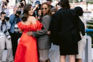 May 19, 2024 - Cannes, France: May 19, 2024 - Cannes, France: Selena Gomez, Zoe Saldana at the photocall for the film Emilia Perez. (Terence Baelen\/Starface \/ Polaris