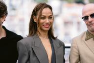 May 19, 2024 - Cannes, France: May 19, 2024 - Cannes, France: Zoe Saldana at the photocall for the film Emilia Perez. (Terence Baelen\/Starface \/ Polaris