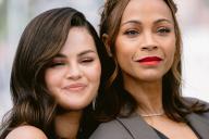 May 19, 2024 - Cannes, France: May 19, 2024 - Cannes, France: Selena Gomez, Zoe Saldana at the photocall for the film Emilia Perez. (Terence Baelen/Starface / Polaris