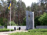 KYIV, UKRAINE - MAY 19, 2024 - Members of the public visit the Bykivnia Graves National Historical and Memorial Reserve on the Day of Remembrance of the Victims of Political Repressions, Kyiv, capital of Ukraine. (UKRINFORM/POLARIS