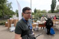 KHARKIV, UKRAINE - MAY 19, 2024 - Bohdan Matviiev is a coordinator of a centre for people evacuated from the Kharkiv region, northeastern Ukraine. (UKRINFORM/POLARIS