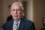 5/21/2024 - Washington, District of Columbia, United States of America: United States Senate Minority Leader Mitch McConnell (Republican of Kentucky) speaks at a weekly post-luncheon press conference in the US Capitol in Washington, D.C. on Tuesday, May 21, 2024. (Annabelle Gordon / CNP / Polaris