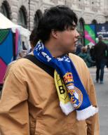 May 31, 2024. London, United Kingdom: Champions League Final Fan Zone Regent St.. Fans flock to fan zone set up on Regent Street ahead of Champions League Final at Wembley between Borussia Dortmund, and Real Madrid (Martyn Wheatley / i-Images / Polaris
