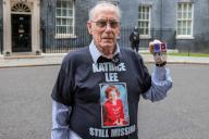 May 31, 2024. London, United Kingdom: Richard Lee delivers letter to No 10 Downing Street. Dad of missing Katrice Lee, Richard Lee tries to return Army medals to No10 in protest over the handling of the case of his daughter who went missing more than 40 years ago. However, the medals are considered as personal positions and could not be accepted, with Mr Lee handing in a letter instead. Katrice is a British toddler who has been missing since November 28, 1981. She was last seen in 1981 in Paderborn, West Germany. Her whereabouts still remain a mystery. (Martyn Wheatley / i-Images / Polaris