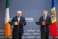 May 31, 2024 - Kishinev, Moldova: Press conference of the Chairman of the Parliament of the Republic of Moldova Igor Grosu and the Chairman of the House of Representatives of the Irish Parliament Sean O