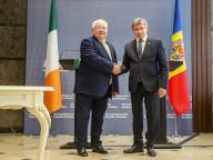 May 31, 2024 - Kishinev, Moldova: Press conference of the Chairman of the Parliament of the Republic of Moldova Igor Grosu and the Chairman of the House of Representatives of the Irish Parliament Sean O