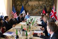 Secretary Antony J. Blinken participates in a meeting with E3 counterparts in Prague, Czechia, May 31, 2024. (POLARIS