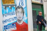 Giovanni Impastato marched Thursday to the Sicilian town of Cinisi to honor the 46th anniversary of the death of anti-Mafia activist Peppino Impastato. (Photo by Antonio Melita/Pacific Press