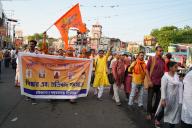 Bengal Sadhus in Kolkata organized a "Sant Swabhiman Yatra" rally on Friday, condemning West Bengal Chief Minister Mamata Banerjee