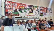 QUETTA, PAKISTAN, MAY 01: Balochistan Minister, Mir Sadiq Imrani addresses to participants during ceremony organized by Peoples Labour Bureau Balochistan on the occasion of International Labour Day, held in Quetta on Wednesday, May 1, 2024. (Sami Khan\/PPI Images