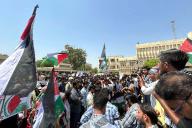 KARACHI, PAKISTAN, MAY 08: Students are holding protest rally against Israeli cruel and inhumane acts and express unity with the innocent people of Palestine, at NED University in Karachi on Wednesday, May 8, 2024. (PPI Images